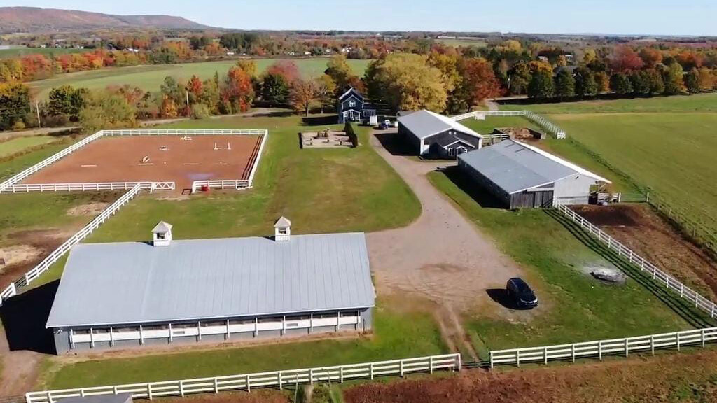 Willow and Withers Stables, aerial view, Annapolis County